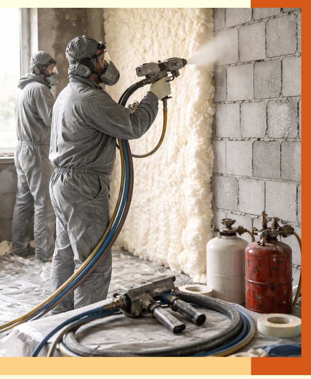 Утепление блочной стены ППУ в Узловой от 4329 руб./м² — ТепломастерЗлв