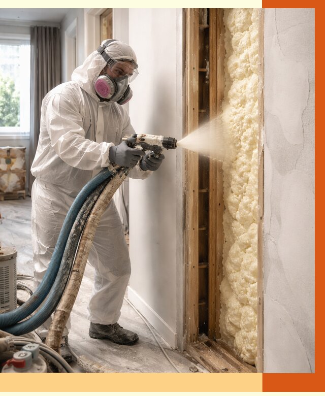 Межстеновое утепление ППУ в Узловой от 2801 руб/м2 — межстенное утепление под ключ | ТепломастерЗлв