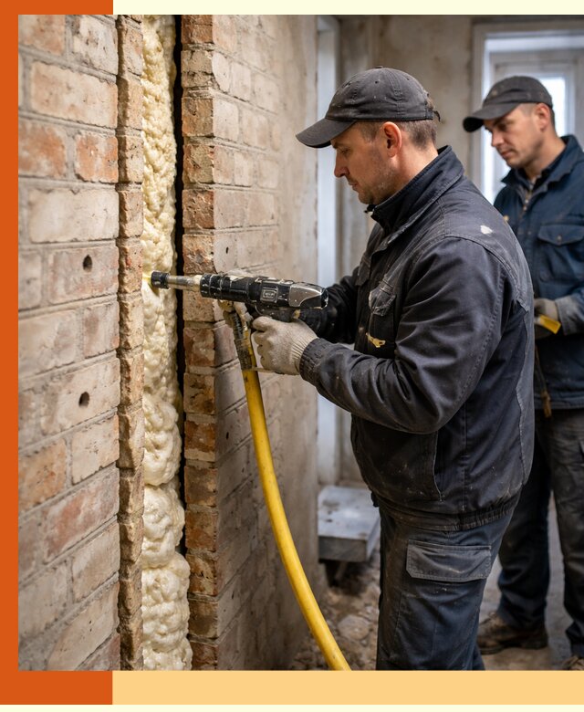 Межстеновое утепление пенополиуретаном в Узловой