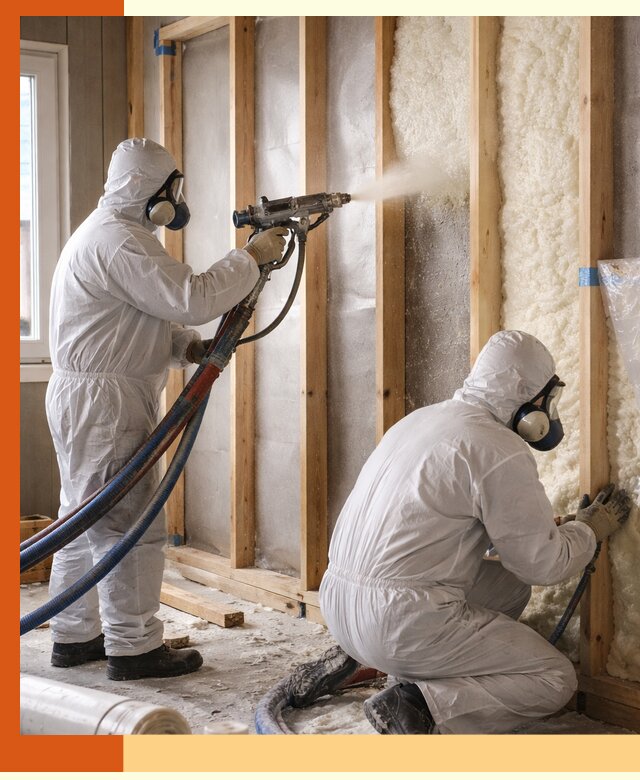 Утепление каркасной стены ППУ в Узловой для домов и коттеджей