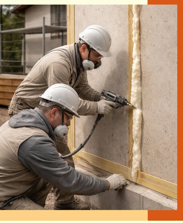 Утепление сип панелей ППУ в Узловой от 4889 руб. под ключ | ТепломастерЗлв