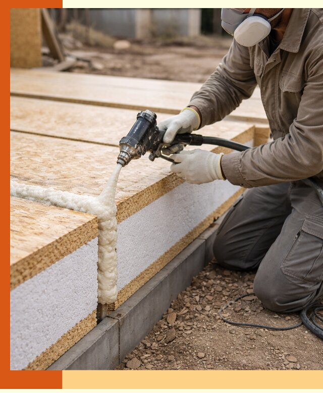 Утепление СИП-панелей пенополиуретаном (ППУ) в Узловой