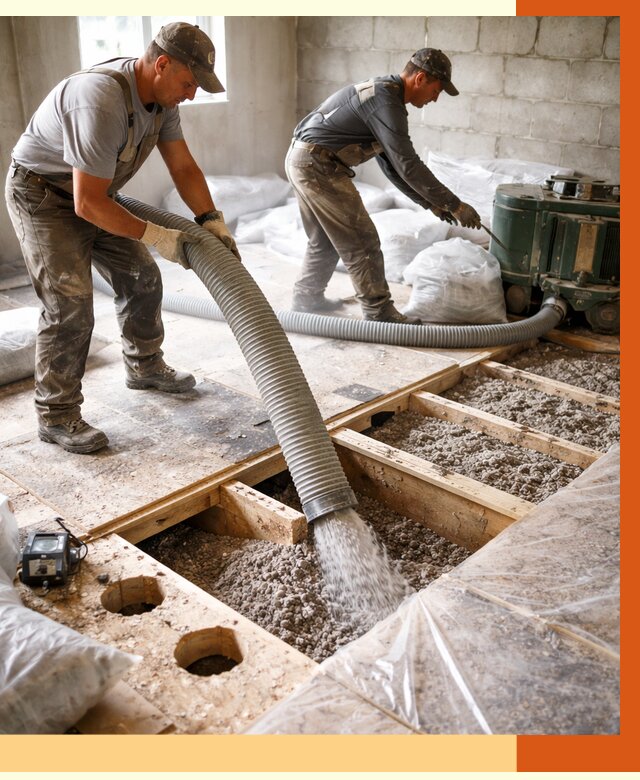 Заполнение пустот перекрытий в Узловой от 4583 руб. под ключ | ТепломастерЗлв