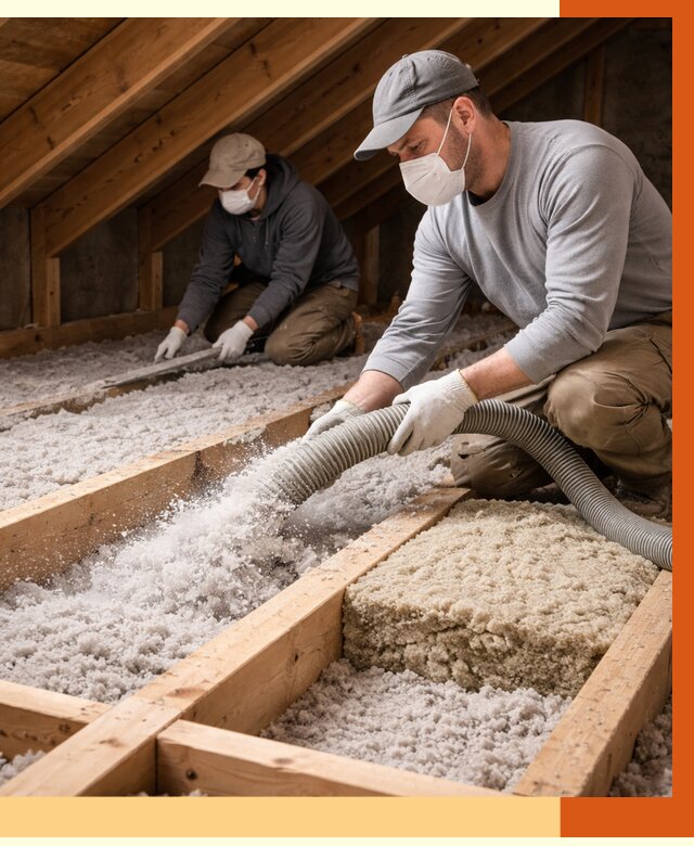 Заполнение полостей чердачного перекрытия в Узловой от 4583 руб. | ТепломастерЗлв