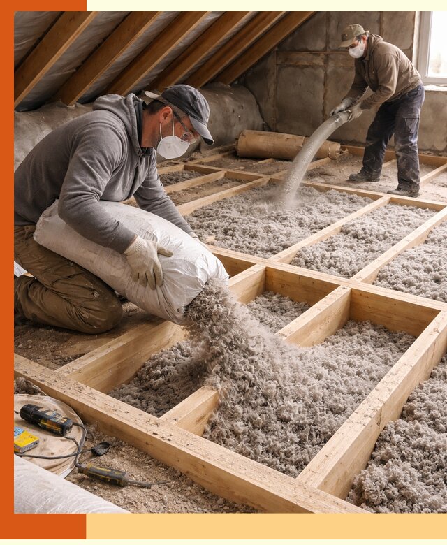 Заполнение полостей чердачного перекрытия в Узловой качественно и надёжно