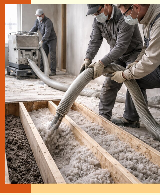 Заполнение полостей межэтажного перекрытия в Узловой эффективно и герметично