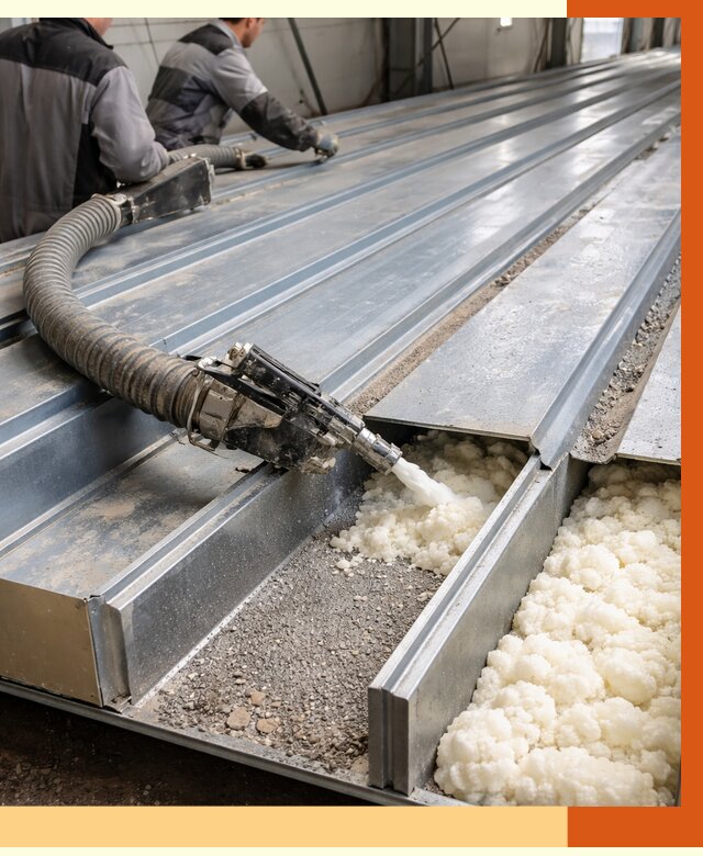 Заполнение пустот кровельных панелей в Узловой от 7333 руб. под ключ | ТепломастерЗлв