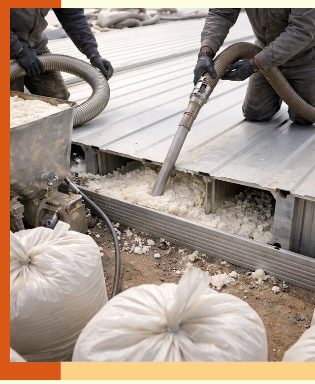 Заполнение пустот кровельных панелей пенными и мокрыми герметиками в Узловой