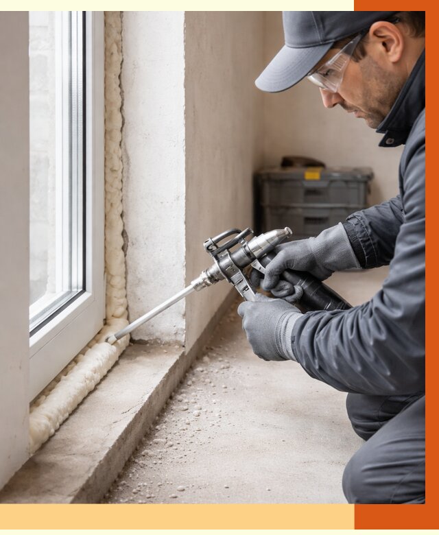 Герметизация стыков ППУ в Узловой от 1681 руб. за м2 — утепление примыканий под ключ | ТепломастерЗлв