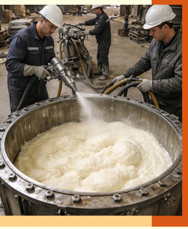 Заливка ППУ в емкости в Узловой от 7384 руб. — утепление емкости под ключ | ТепломастерЗлв