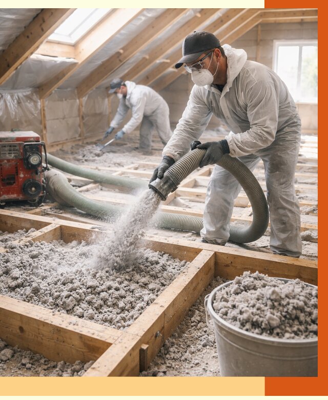 Утепление эковатой в Узловой от 3005 руб./м2 — монтаж и задувка | ТепломастерЗлв