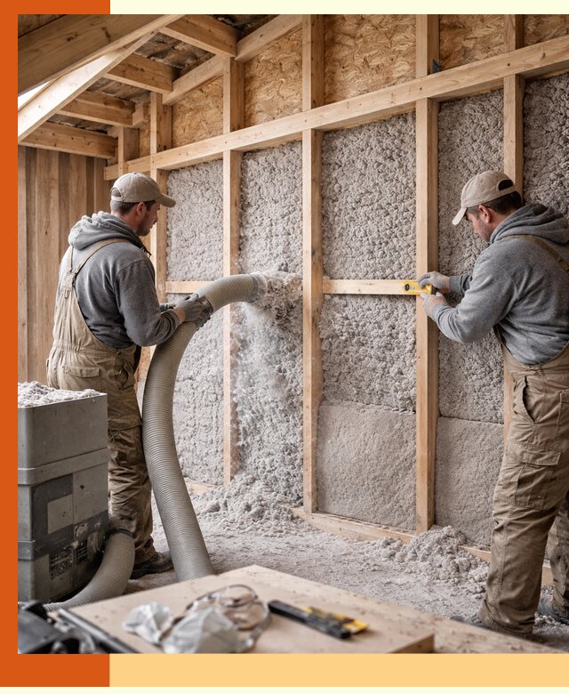 Утепление эковатой стен, потолков и перекрытий в Узловой