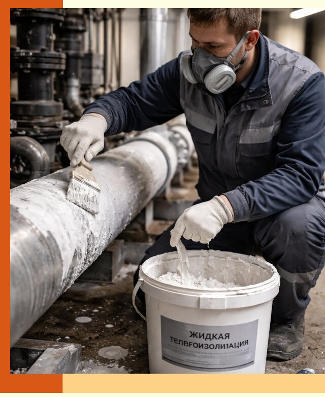 Утепление оборудования жидкой теплоизоляцией в Узловой
