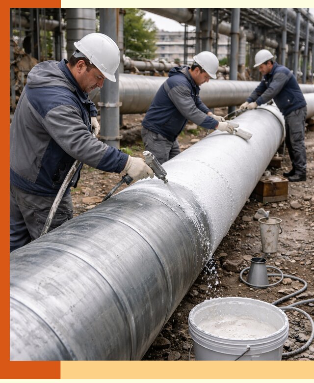 Утепление теплотрассы жидкой теплоизоляцией в Узловой