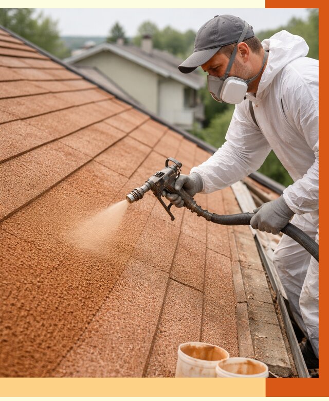 Утепление кровли жидкой пробкой в Узловой от 2750 руб./м² под ключ | ТепломастерЗлв