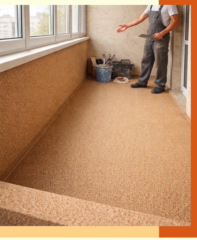 Утепление балкона жидкой пробкой в Узловой от 3718 руб/м² под ключ | ТепломастерЗлв