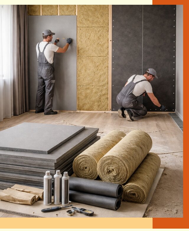 Шумоизоляция дома в Узловой от 4583 руб/м2 — комплексная звукоизоляция под ключ | ТепломастерЗлв