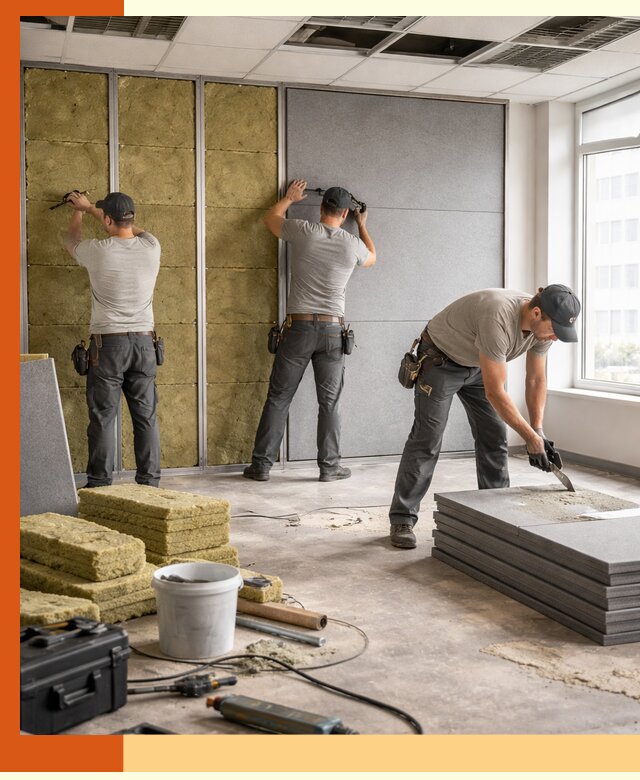 Профессиональная шумоизоляция офисов в Узловой для комфорта сотрудников