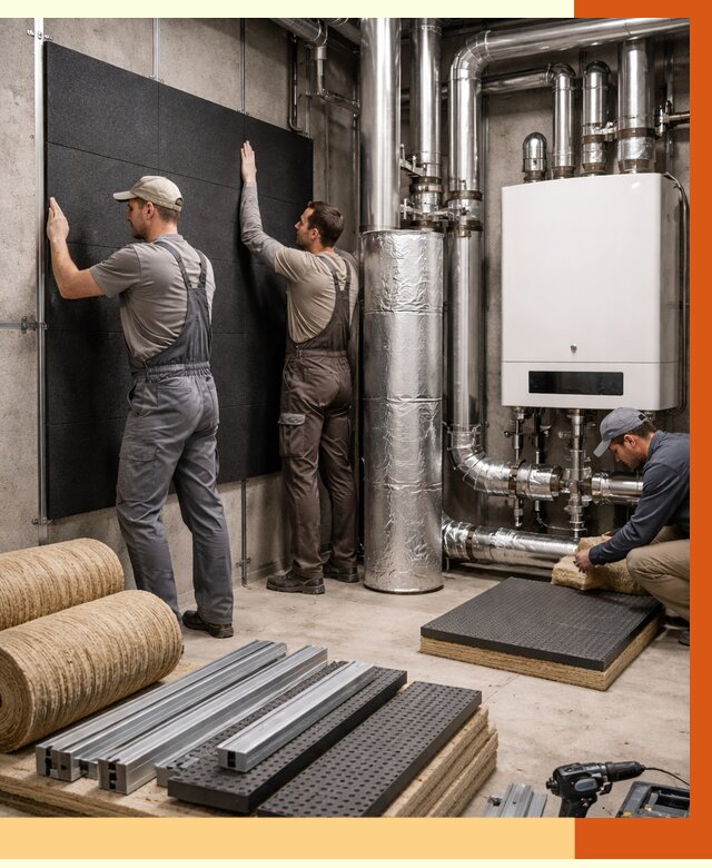 Шумоизоляция котельной в Узловой от 6620 руб. под ключ | Профессиональная звукоизоляция — ТепломастерЗлв