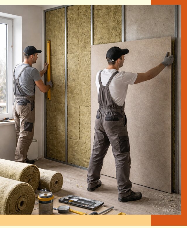 Шумоизоляция стен в Узловой от 4583 руб/м2 — звукоизоляция стен под ключ | ТепломастерЗлв