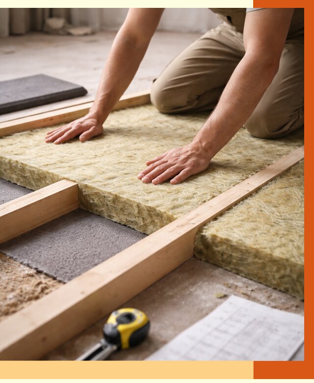 Шумоизоляция пола в Узловой от 1273 руб./м² — профессиональная звукоизоляция | ТепломастерЗлв