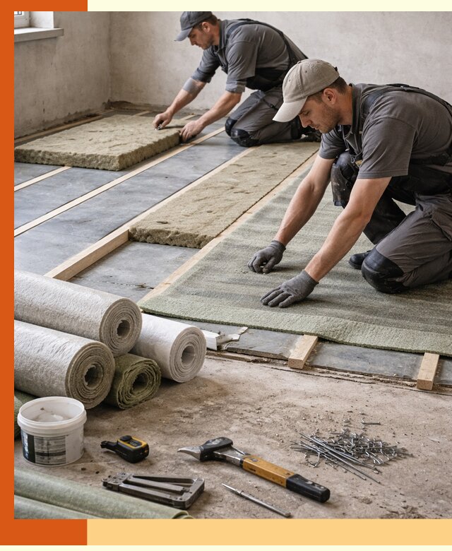 Шумоизоляция пола в Узловой — профессиональная звукоизоляция помещений