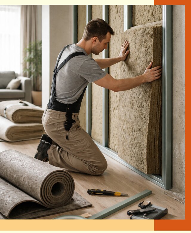 Шумоизоляция перегородок в Узловой от 1681 руб. за м2 — ТепломастерЗлв