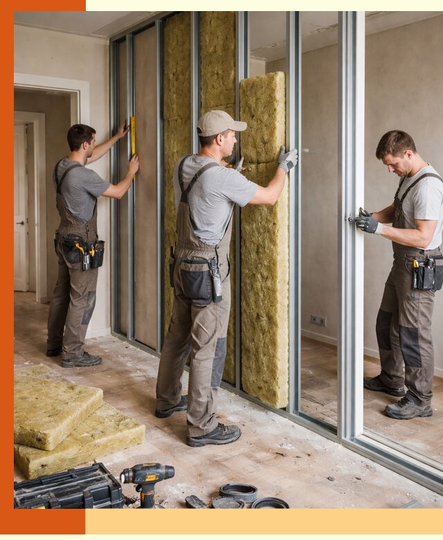 Шумоизоляция межкомнатных перегородок в Узловой эффективно и надёжно