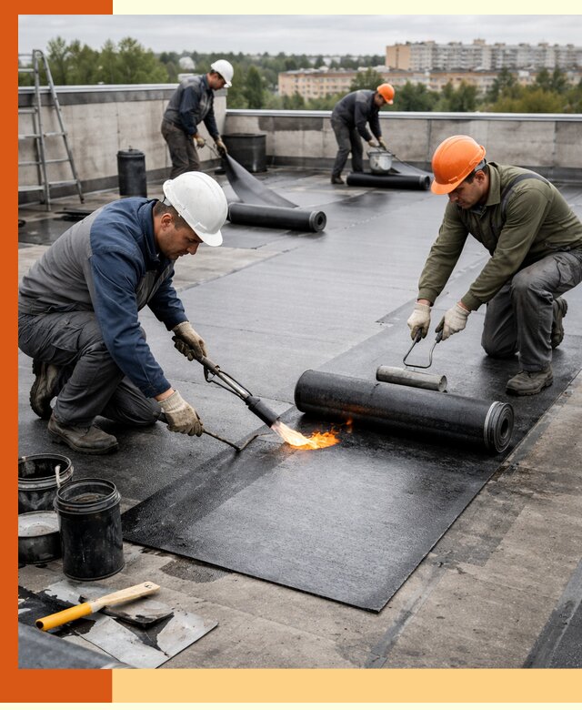 Профессиональная гидроизоляция плоской кровли в Узловой