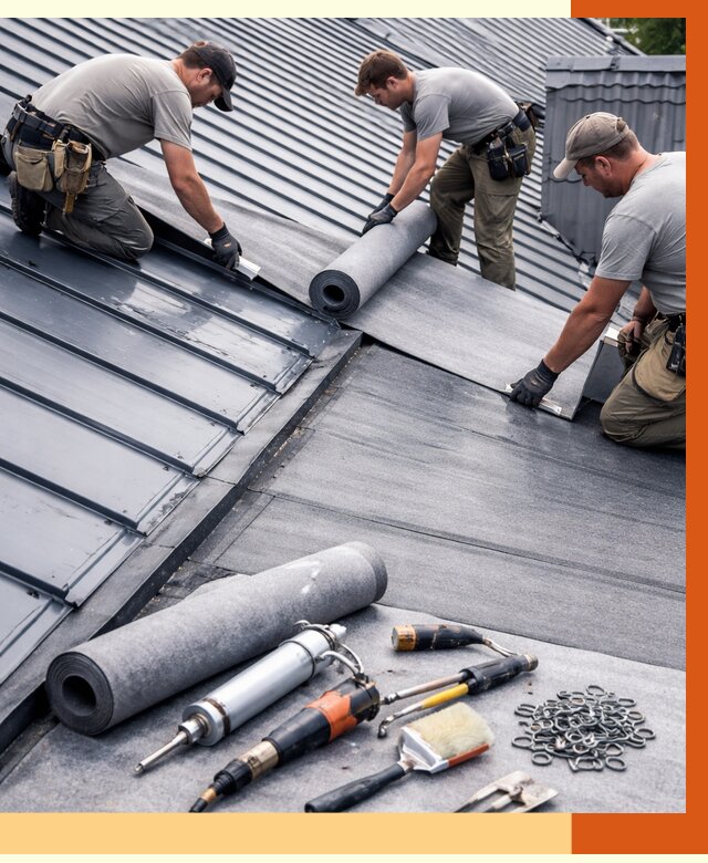 Гидроизоляция металлической кровли полимочевиной в Узловой от 8657 руб. | ТепломастерЗлв