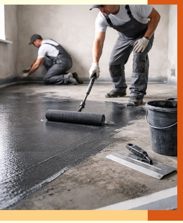Профессиональная гидроизоляция пола в Узловой от 8657 руб. под ключ | ТепломастерЗлв