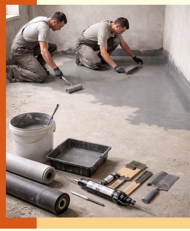 Гидроизоляция пола в Узловой — надежная защита от влаги и протечек
