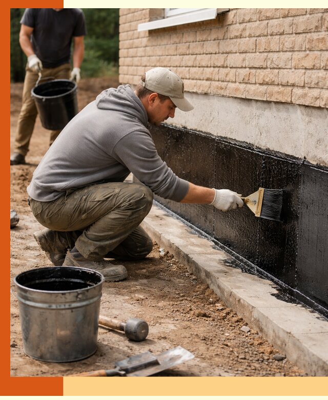 Гидроизоляция цоколя домов и зданий в Узловой эффективными методами