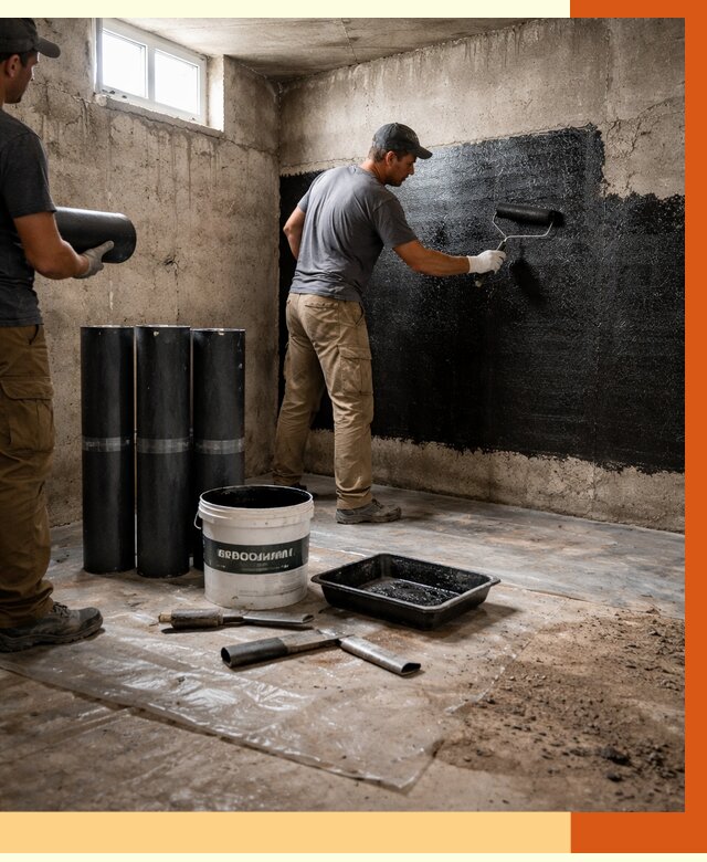 Гидроизоляция подвала в Узловой от 3565 руб. под ключ | Профессионально — ТепломастерЗлв