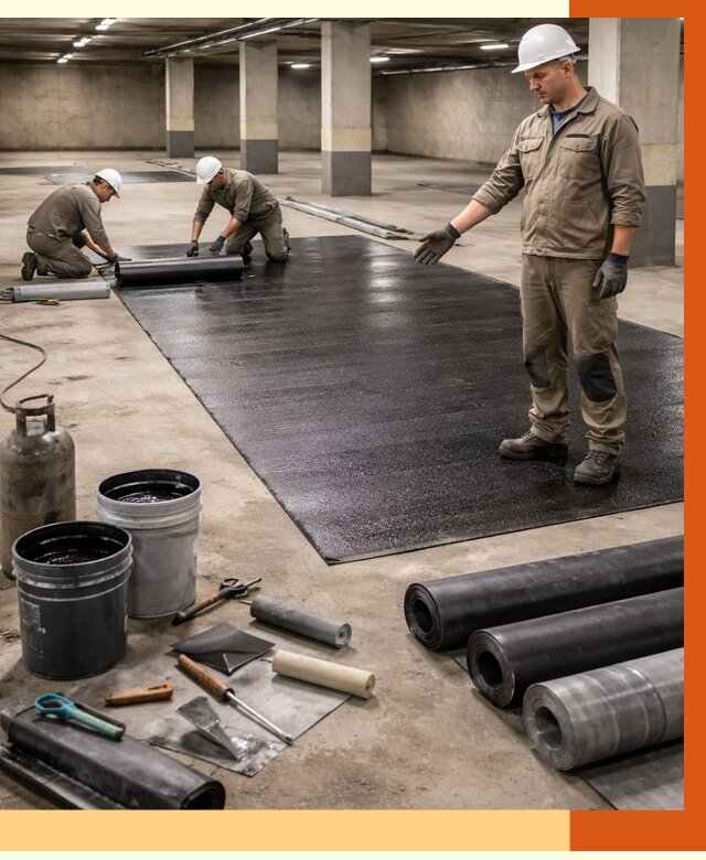 Гидроизоляция паркинга в Узловой от 1222 руб/м² — профессиональная защита | ТепломастерЗлв