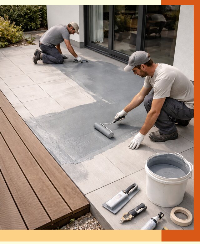 Гидроизоляция террасы в Узловой под ключ от 7639 руб./м² | ТепломастерЗлв