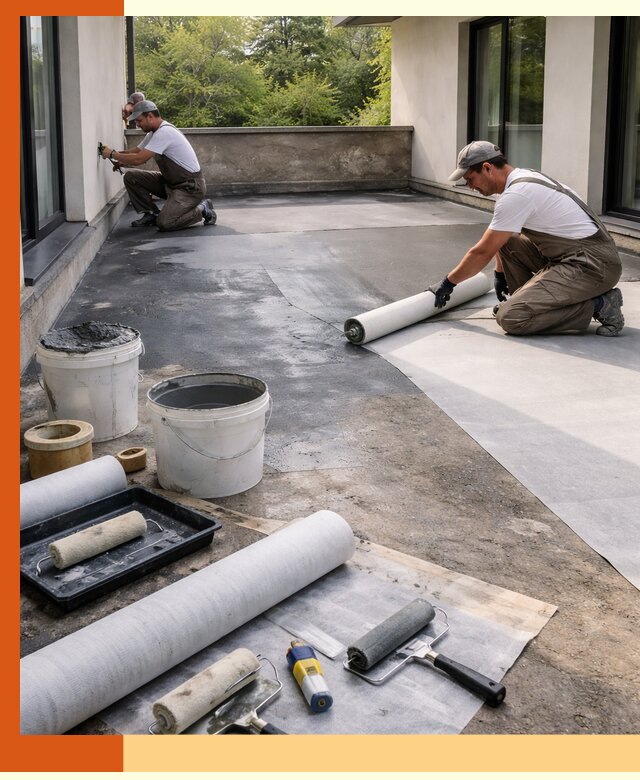 Гидроизоляция террасы в Узловой — надежная защита от влаги и протечек