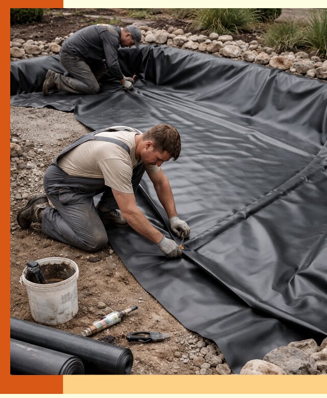 Гидроизоляция пруда в Узловой: надежная защита и герметизация