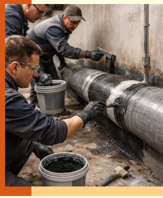 Гидроизоляция труб в Узловой — защита и герметизация коммуникаций