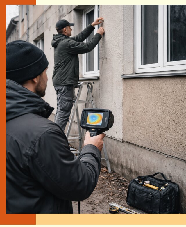 Тепловизионное обследование фасада в Узловой для выявления дефектов