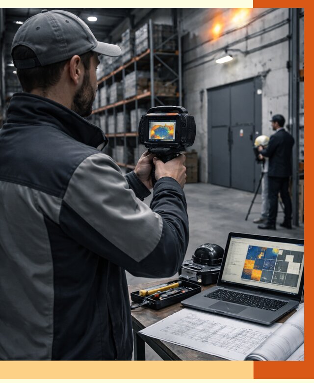 Тепловизионное обследование склада в Узловой от 6620 руб. | ТепломастерЗлв