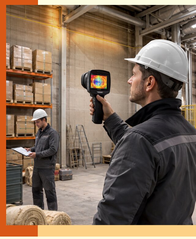 Тепловизионное обследование склада и выявление утечек в Узловой