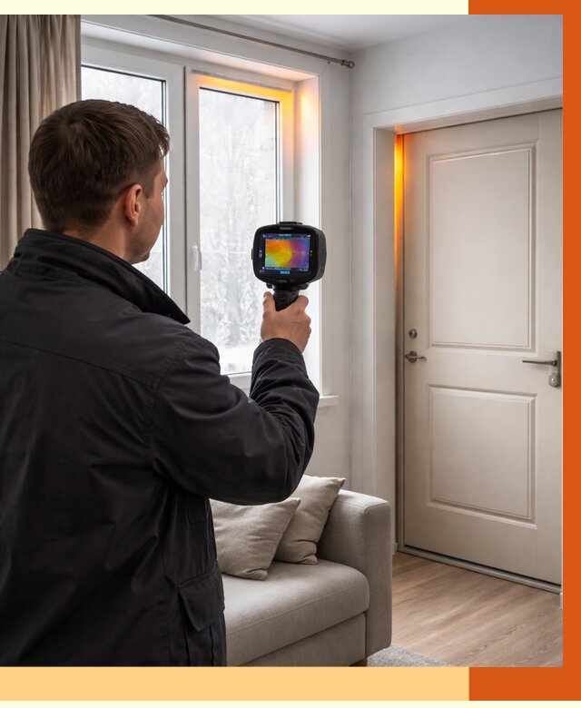 Тепловизионное обследование окон и дверей в Узловой от 4583 руб. | ТепломастерЗлв