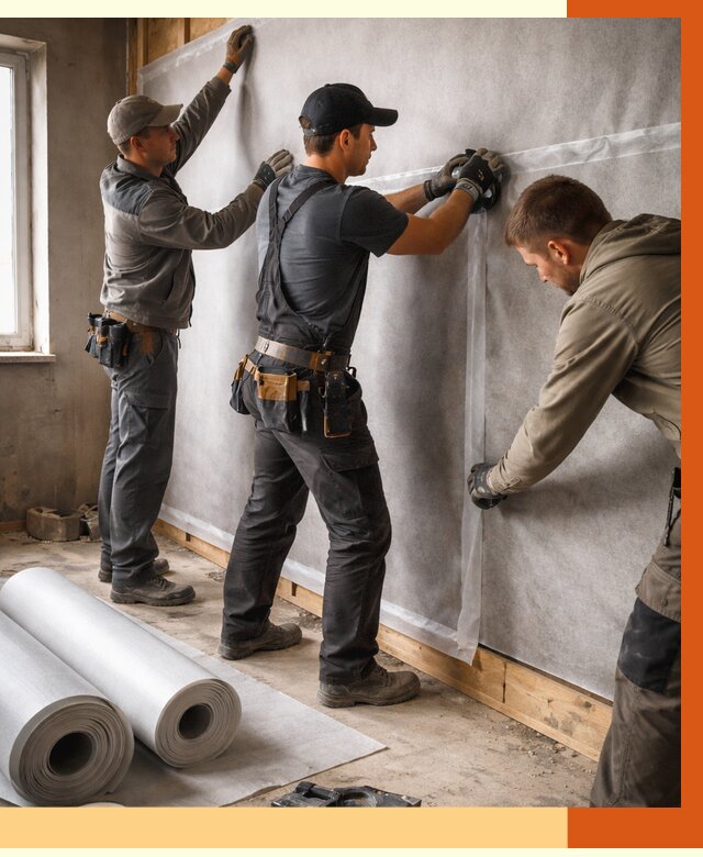 Монтаж ветроизоляции в Узловой от 4583 руб./м2 — профессионально | ТепломастерЗлв