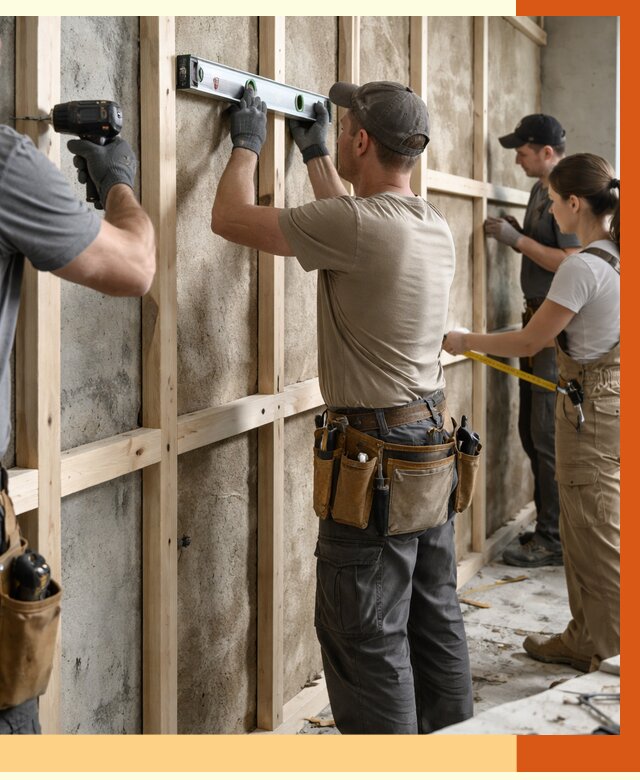 Монтаж обрешетки под утепление в Узловой от 1171 руб/м² | Заказать у ТепломастерЗлв