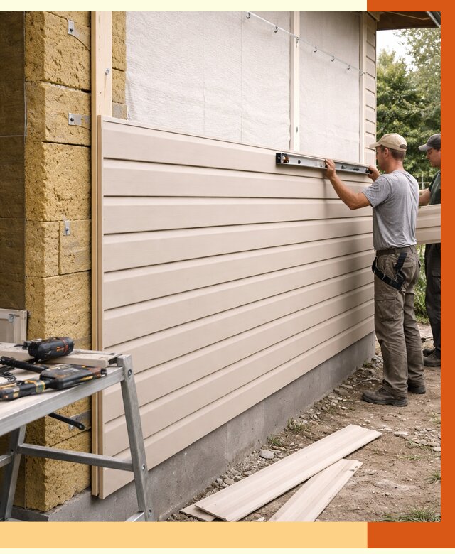 Монтаж сайдинга после утепления в Узловой от 1884 руб. — обшивка и облицовка | ТепломастерЗлв